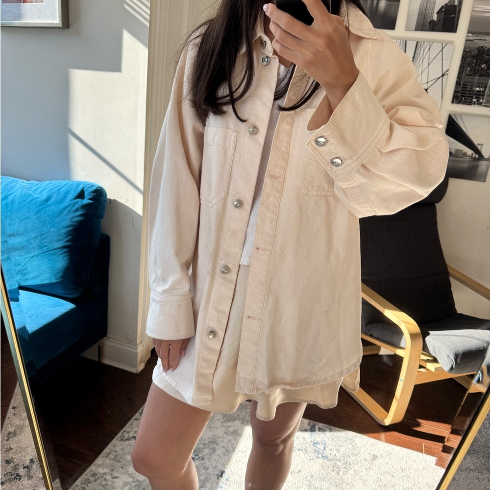 H&M Cream Button-Up Women's Jacket